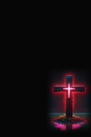 Glowing Cross in the Dark 🌌✝️