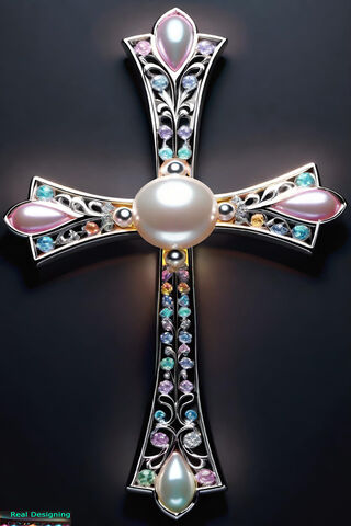 Elegant Cross with Gemstones ✨✝️