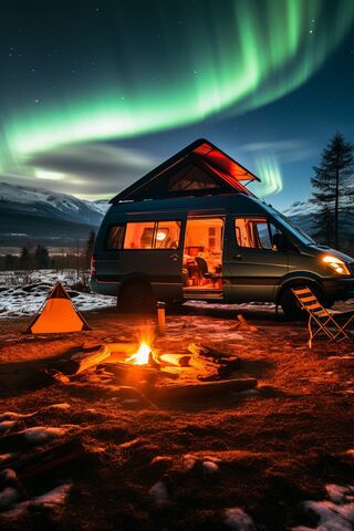 Magical Night Under the Northern Lights 🌌✨