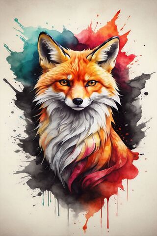 Vibrant Fox Portrait 🦊✨