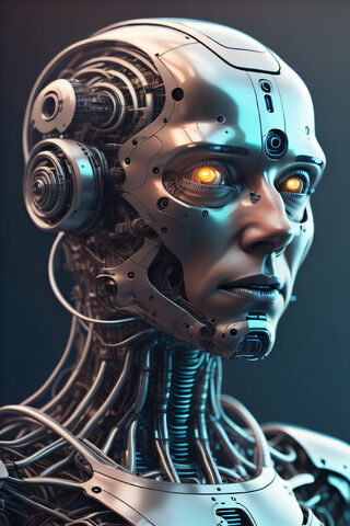 Futuristic Robot with Glowing Eyes 🤖✨