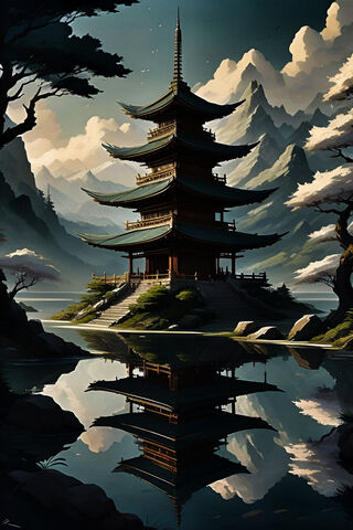 Tranquil Pagoda Reflect..