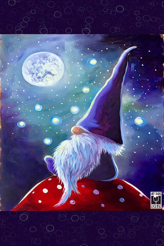 Dreamy Gnome Under the Moon 🌙✨