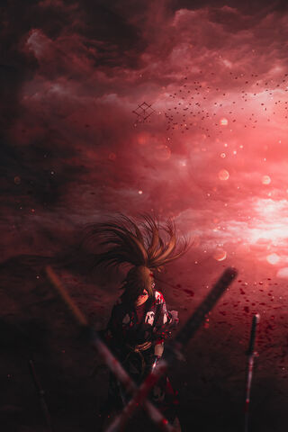 Warrior of the Crimson Sky 🌌⚔️