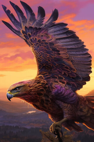 Majestic Eagle in Flight 🦅🌅