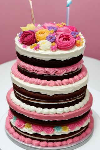 Delightful Floral Cake ..