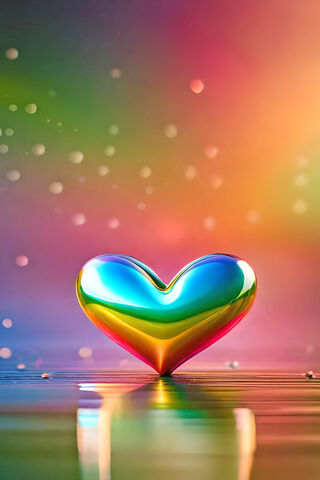 Shimmering Rainbow Heart 🌈💖