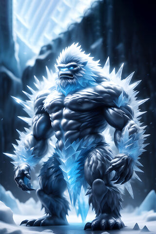 Frosty Titan: The Ice Beast ❄️💪