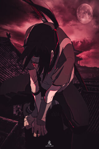 Shadowed Warrior Under the Blood Moon 🌕🖤