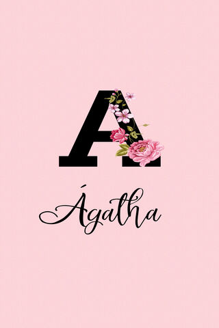 Inicial A Nome Ágatha