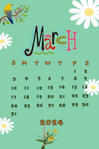 March 2024 Calendar 🌼📅