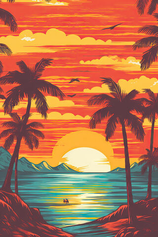 Tropical Serenity at Dusk 🌅
