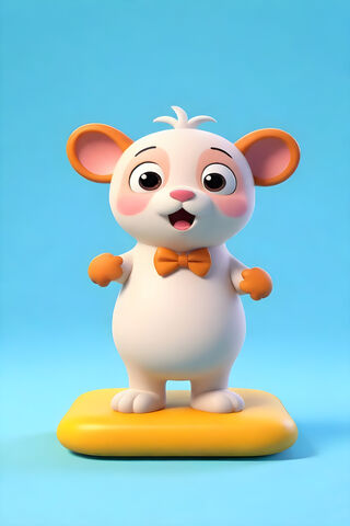 Cheerful Cartoon Mouse 🐭✨