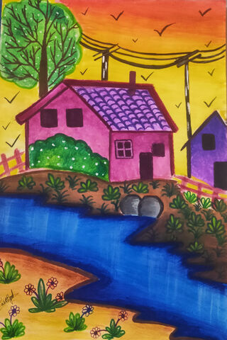 Vibrant Countryside Serenity 🌅🏡