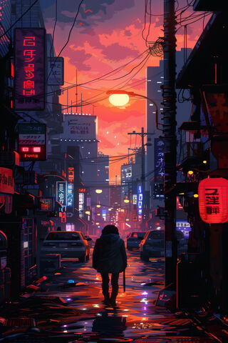 Neon Dreams at Dusk 🌆✨