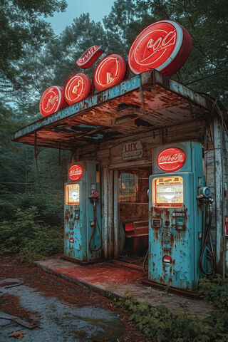 Vintage Gas Station Rev..