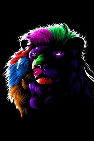 Vibrant Lion Majesty 🦁🌈