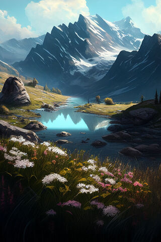 Serene Mountain Reflection 🌄💧