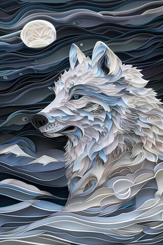 Paper Wolf Art