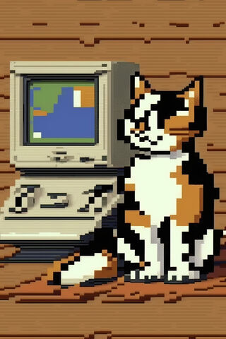 Retro Pixel Art Cats