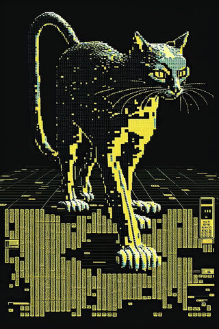 Retro Pixel Art Cats