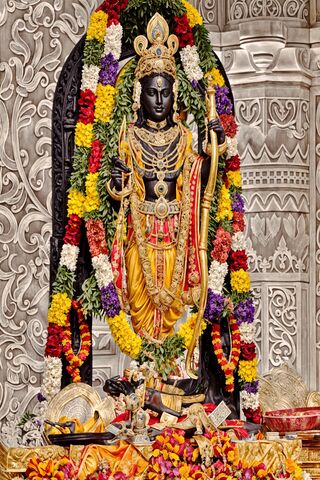 Divine Presence: Lord Rama's Idol 🌺✨