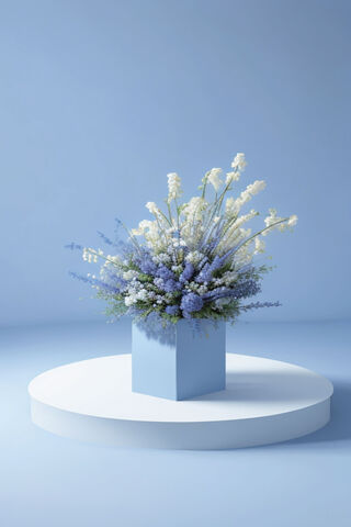 Serene Blue Floral Arrangement 🌸💙