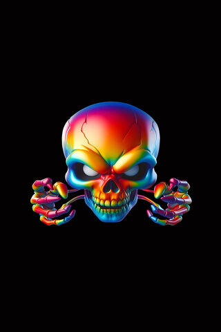 Vibrant Skull Art 🎨💀