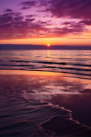 Sunset With Beach