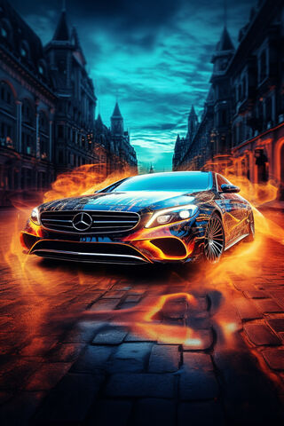 Fiery Elegance: The Mercedes Marvel 🔥🚗