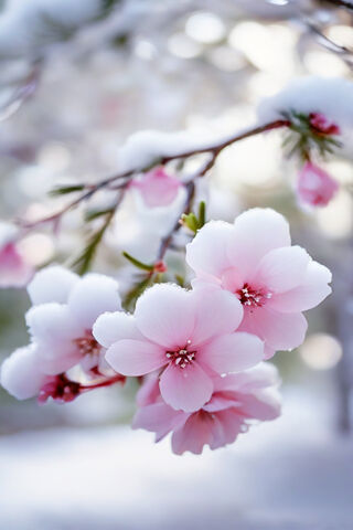 Snow Petal Serenity