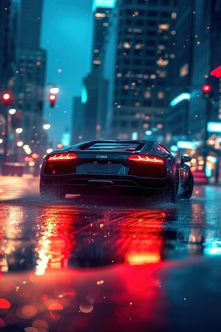 Supercar At Snowscape