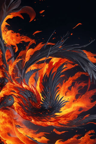 Fiery Phoenix Rising 🔥🦅