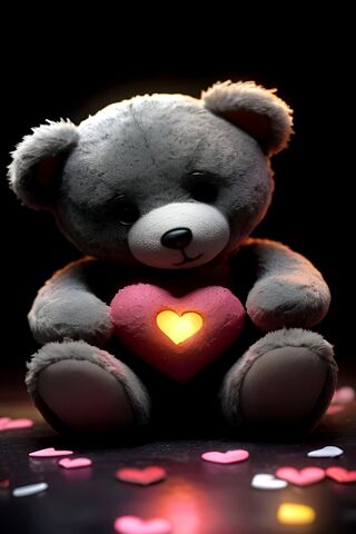 Cuddly Love: The Heartfelt Teddy Bear' 🧸❤️