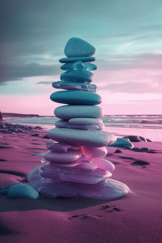 Serene Stone Tower 🌊✨