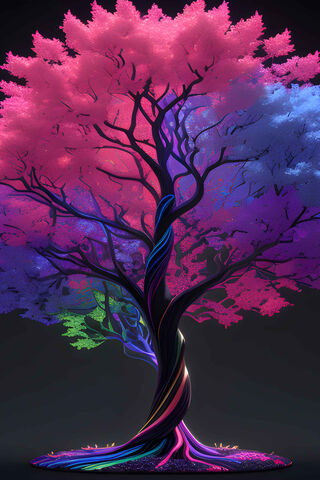 Whimsical Twilight Tree..