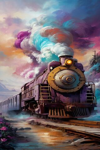 Whimsical Journey 🚂🌈