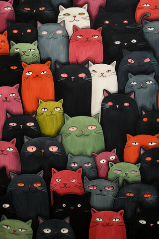 Cat-tastic Crowd! 🐾