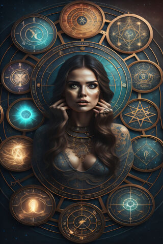Mystical Allure: The Enchantress of the Cosmos ✨🔮