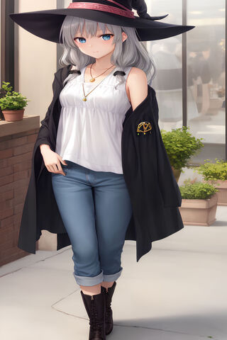 Enigmatic Sorceress in Urban Chic ✨🧙‍♀️