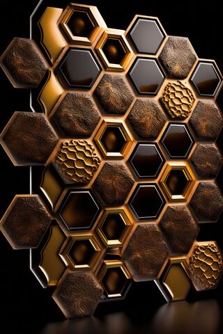 Brown Hexagon Patterns