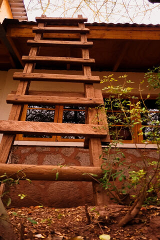 Rustic Wooden Ladder Le..