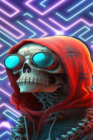 COOL SKULL NEON ART HD
