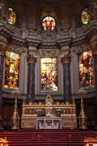 Majestic Altar of a Historic Cathedral 🕊️✨