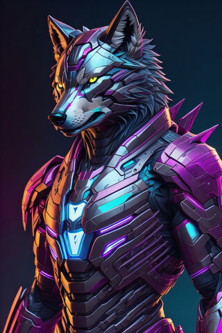 Cyber Wolf Warrior 🐺✨