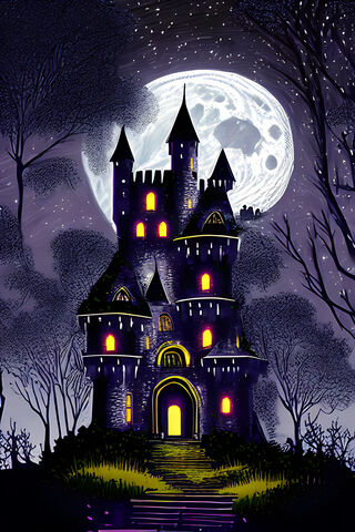 Enchanted Moonlit Castle 🌕🏰