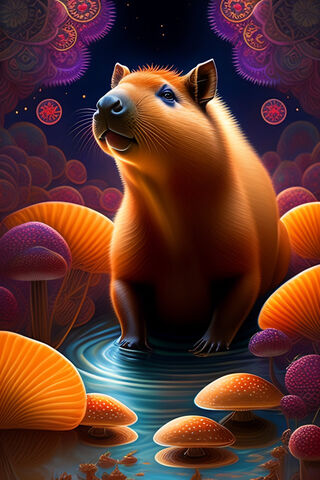 Enchanted Capybara in a..
