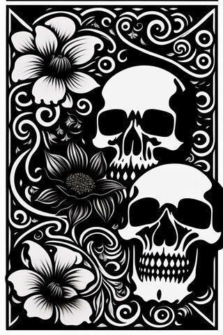 Floral Skull Art 🌸💀