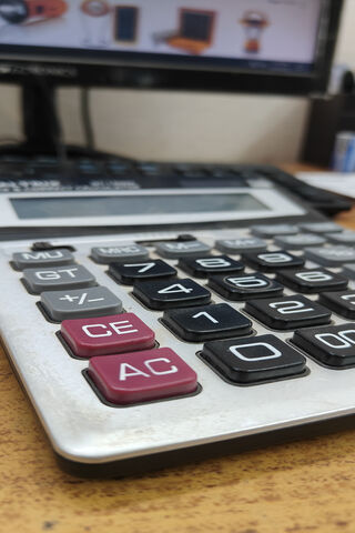 Close-Up of a Calculato..
