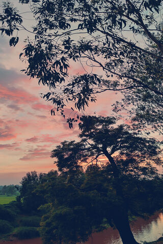 Serene Sunset Over the ..